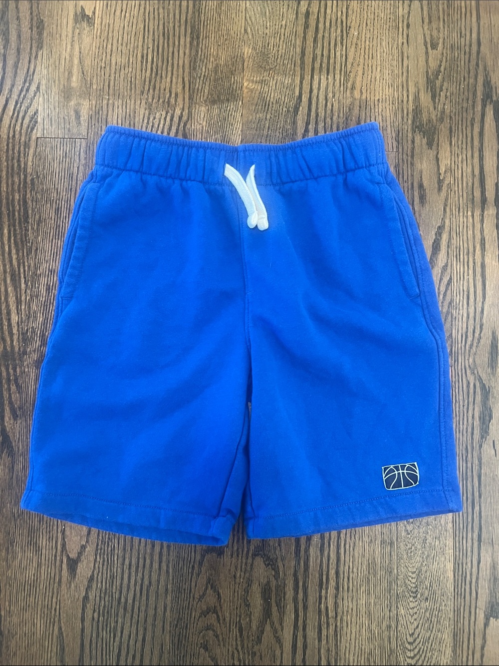 Old Navy Royal Blue Drawstring Athletic Shorts with Basketball Patch